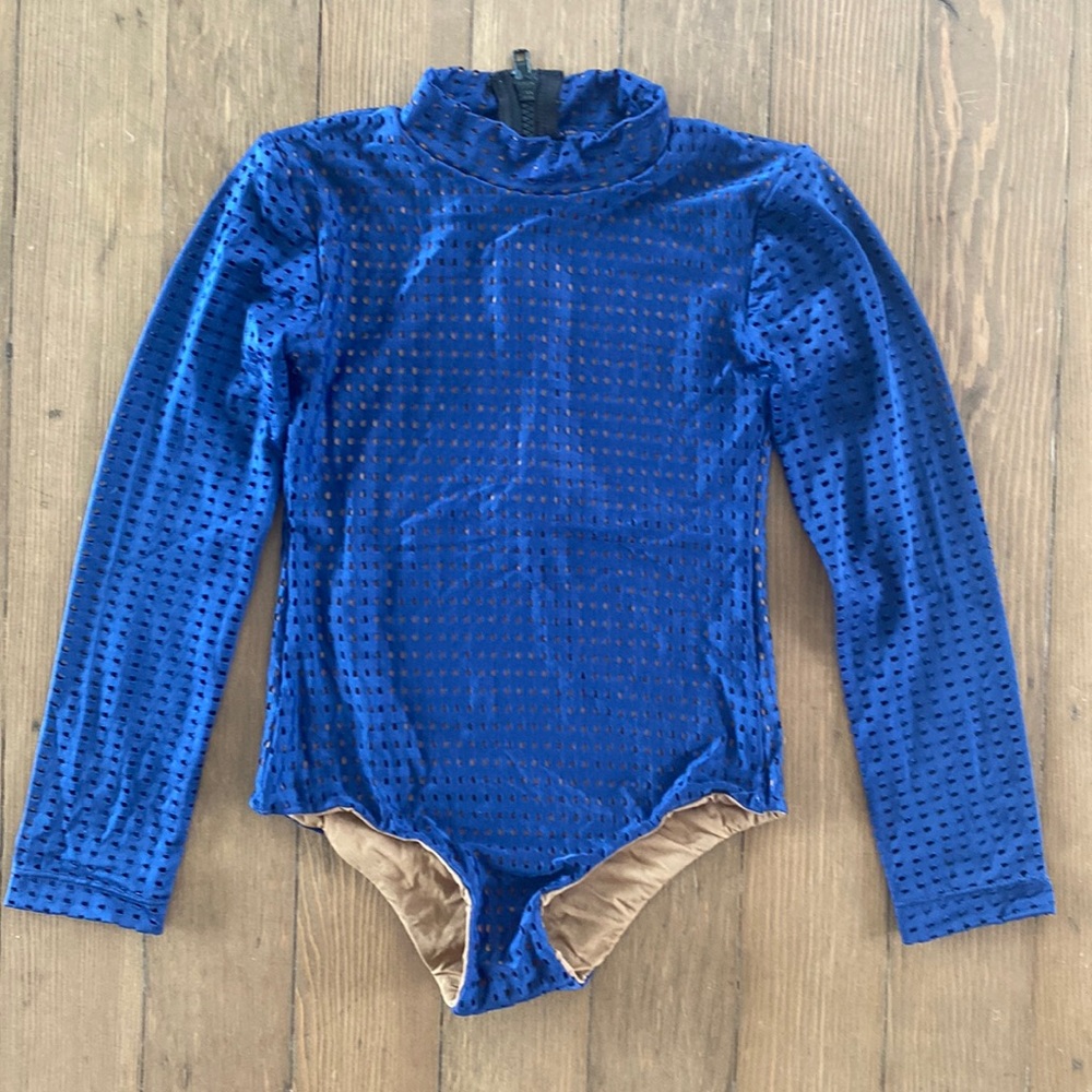 Acacia Honey Ehukai Mesh one piece girls swimsuit. Navy Blue XXL